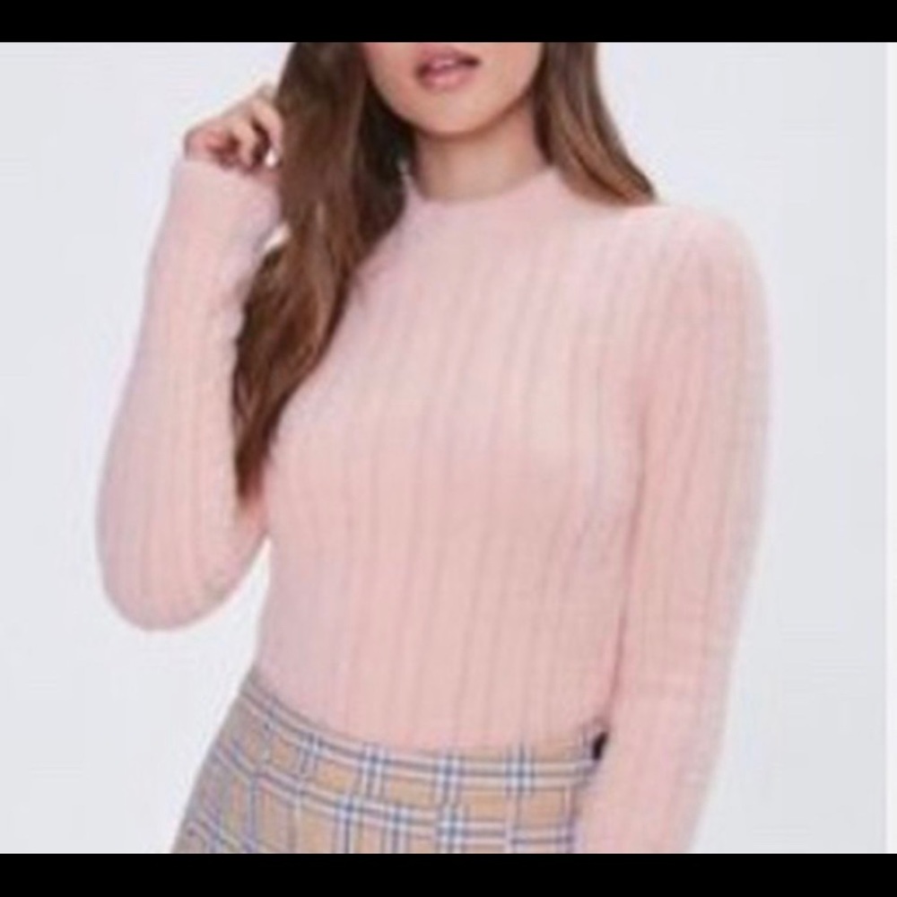Pink fuzzy sweater!!